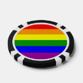 Lot De Jeton De Poker Indicateur gay pride (Simple)
