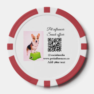 Lot De Jeton De Poker influenceur animalier ajouter nom de photo d'anima