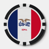 Lot De Jeton De Poker Iowan Flag, Flag of Iowa (Recto)