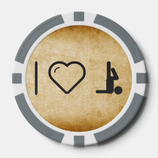 Lot De Jeton De Poker J'Aime Faire De L'Exercice