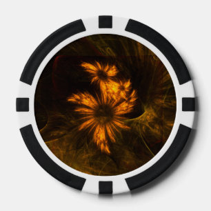 Lot De Jeton De Poker Jardin mystique Art Abstrait