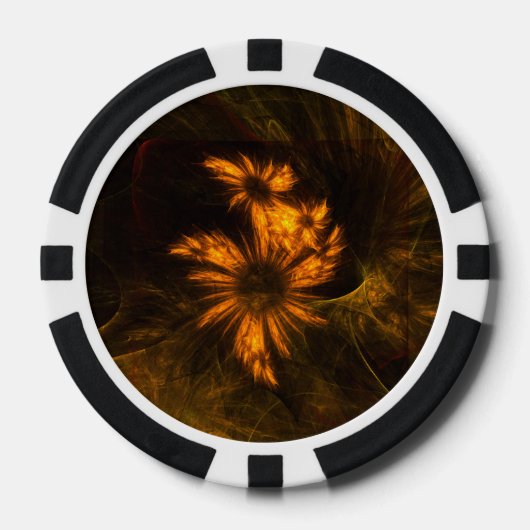 Lot De Jeton De Poker Jardin mystique Art Abstrait (Recto)