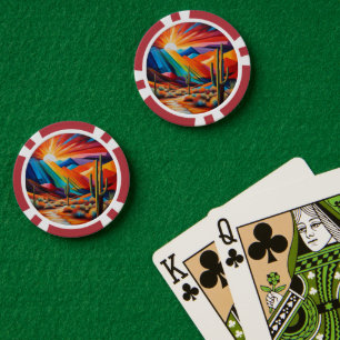 Lot De Jeton De Poker Jeu de chips de poker de l'Arizona coucher Abstrai