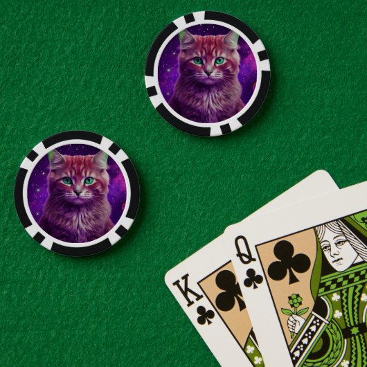 Lot De Jeton De Poker Jeu de design félin unique (Table de poker (double))