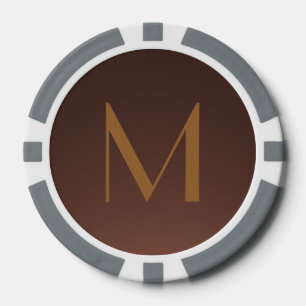 Lot De Jeton De Poker Jeu de poker monogramme personnalisé de thème de f
