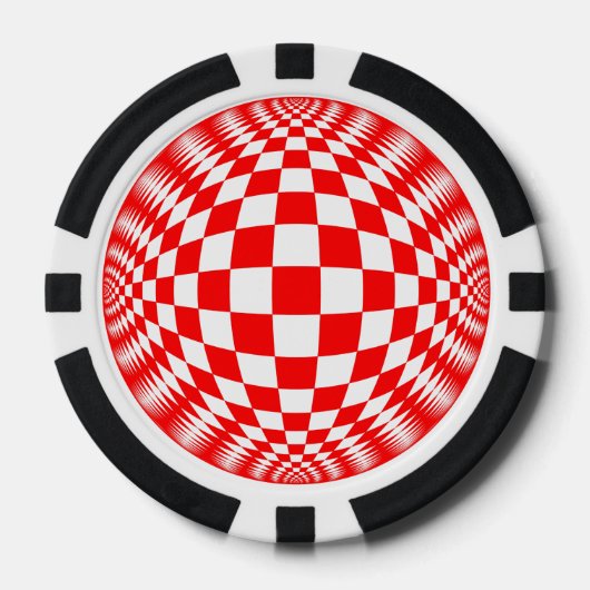 Lot De Jeton De Poker Jeu de puces de poker "Red Check Ball" (Recto)