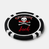 Lot De Jeton De Poker Jolly roger personnalisé (Cutlass) (Simple)