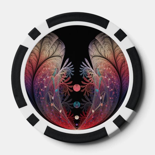 Lot De Jeton De Poker Jonglage Abstrait Art moderne Imaginaire fractal (Verso)