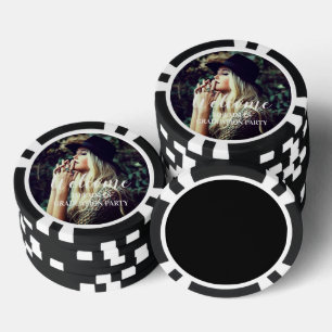 Lot De Jeton De Poker Jote Modern Photo Graduation Party