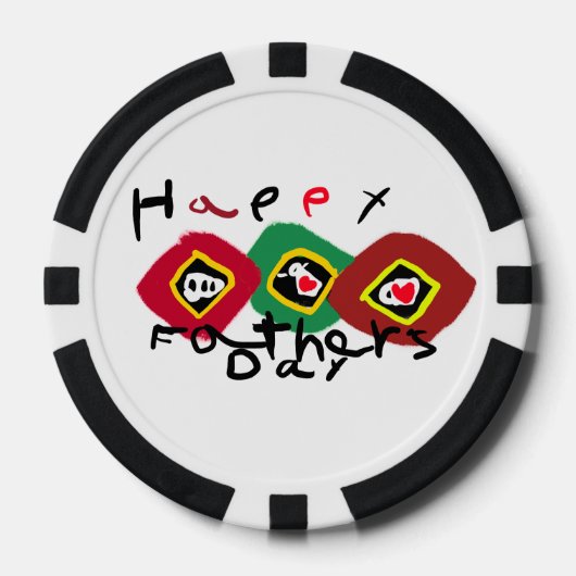 Lot De Jeton De Poker Joyeuse fête des pères (Recto)