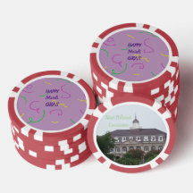 Joyeuse puce de poker Marti Gras