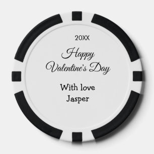 Lot De Jeton De Poker Joyeuse Saint-Valentin nom amour simple année styl