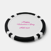 Lot De Jeton De Poker Joyeuse Saint-Valentin texte rose nom message (Simple)