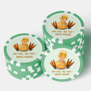 Lot De Jeton De Poker Joyeux Canard Funny Chips de Poker - Smile