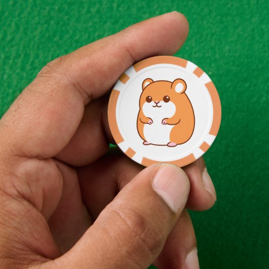 Lot De Jeton De Poker Joyeux Chips de Poker Hamster (main)