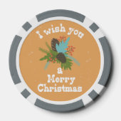 Lot De Jeton De Poker Joyeux Décor de Noël (Verso)