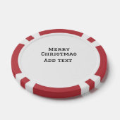 Lot De Jeton De Poker Joyeux Noël simple minimum ajouter nom modèle de t (Simple)