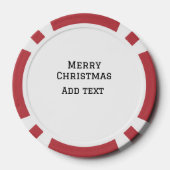 Lot De Jeton De Poker Joyeux Noël simple minimum ajouter nom modèle de t (Verso)