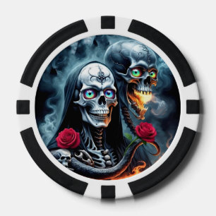Lot De Jeton De Poker Jusqu'à la mort, au-delà de l'éternité. 