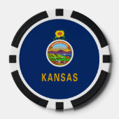 Lot De Jeton De Poker Kansan Flag, Flag of Kansas (Recto)