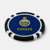 Lot De Jeton De Poker Kansan Flag, Flag of Kansas (Simple)