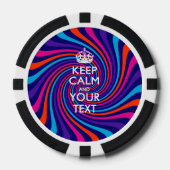 Lot De Jeton De Poker KEEP CALM personnalisé et votre texte (Recto)