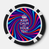 Lot De Jeton De Poker KEEP CALM personnalisé et votre texte (Verso)