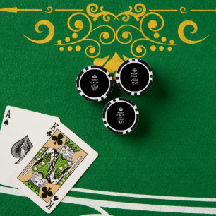 Lot De Jeton De Poker KEEP CALM personnalisé et votre texte