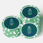 Lot De Jeton De Poker KEEP CALM personnalisé et votre texte (Empiler)