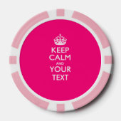 Lot De Jeton De Poker KEEP CALM personnalisé et votre texte (Recto)