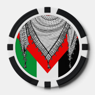 Lot De Jeton De Poker Keffiyeh Écharpe palestinienne tissu traditionnel