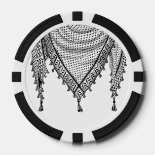 Lot De Jeton De Poker Keffiyeh Écharpe palestinienne tissu traditionnel