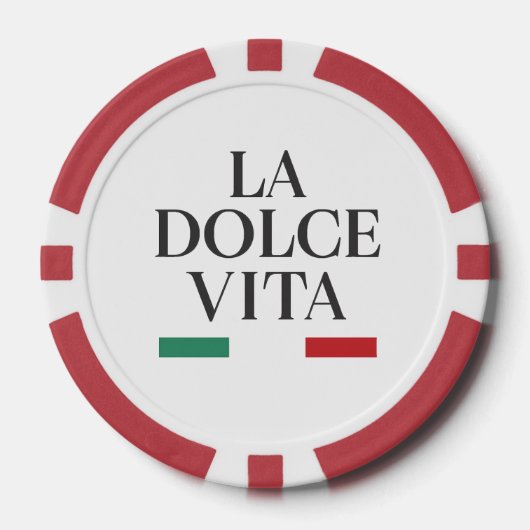 Lot De Jeton De Poker La Dolce Vita Italien Poker Chip - Jouer avec Styl (Recto)