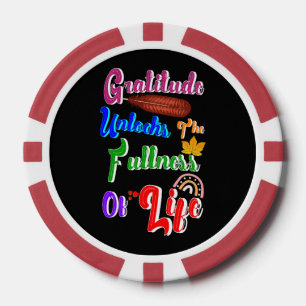Lot De Jeton De Poker La Gratitude Déverrouille Toute La Vie