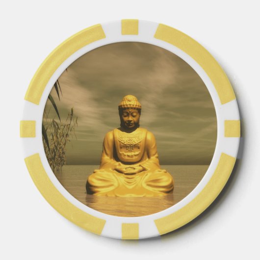 Lot De Jeton De Poker La méditation de Zen bouddha (Recto)