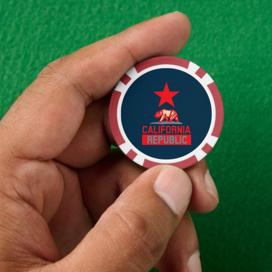 Lot De Jeton De Poker La République de Californie dans le style (main)