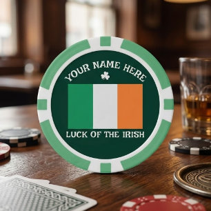 Lot De Jeton De Poker La Saint-Patrick Drapeau de l'Irlande Nom personna
