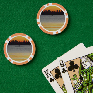 Lot De Jeton De Poker Lac Wendouree Calme Avant la Tombée de la Nuit