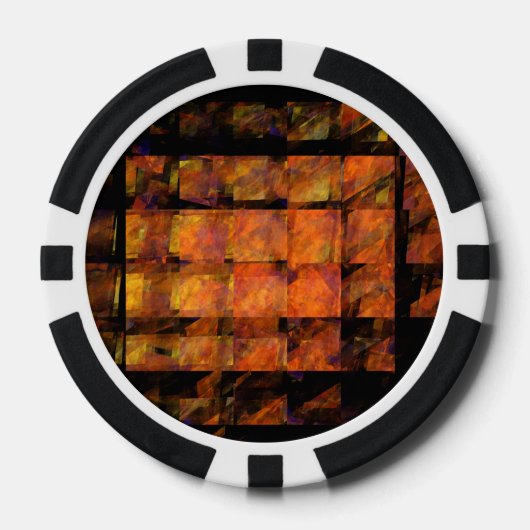 Lot De Jeton De Poker L'art Abstrait au mur (Recto)