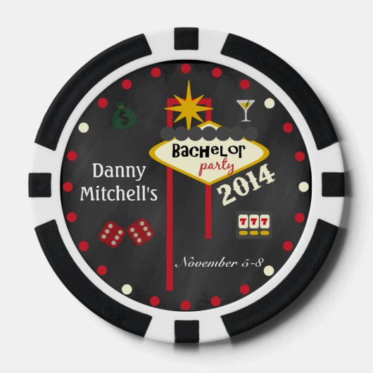 Lot De Jeton De Poker Las Vegas Bachelor Party 2014 Keepsaké Poker Chip (Recto)