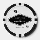 Lot De Jeton De Poker Las Vegas Casino Destination Mariage Noir Blanc (Recto)
