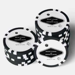 Lot De Jeton De Poker Las Vegas Casino Destination Mariage Noir Blanc
