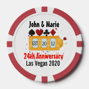 Lot De Jeton De Poker Las Vegas Couple Anniversaire Célébrer Custom