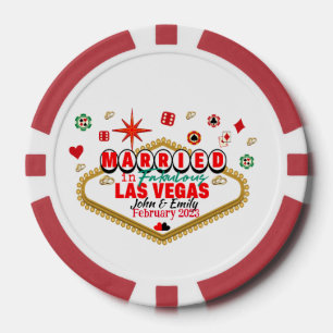 Lot De Jeton De Poker Las Vegas Marié Couple Correspondant Vacances Neva