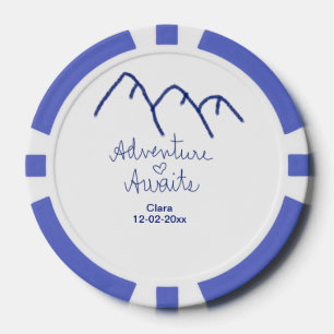 Lot De Jeton De Poker L'aventure attend le cœur de la montagne bleue ajo