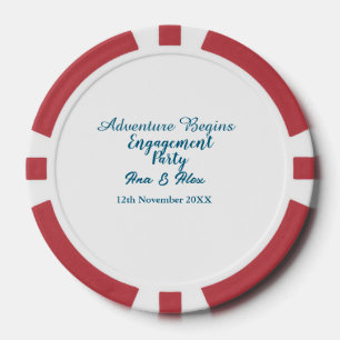 Lot De Jeton De Poker l'aventure commence nom de la fête de fiançailles 