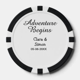 Lot De Jeton De Poker L'aventure commence nom du couple marié datsimple