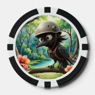Lot De Jeton De Poker Le Corbeau Qui a Demandé des Conseils de Vol à un