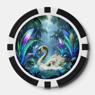 Lot De Jeton De Poker Le Cygne des Eaux Oubliées.