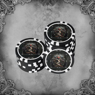 Lot De Jeton De Poker Le design de l'Arbre de Vie Art Déco.